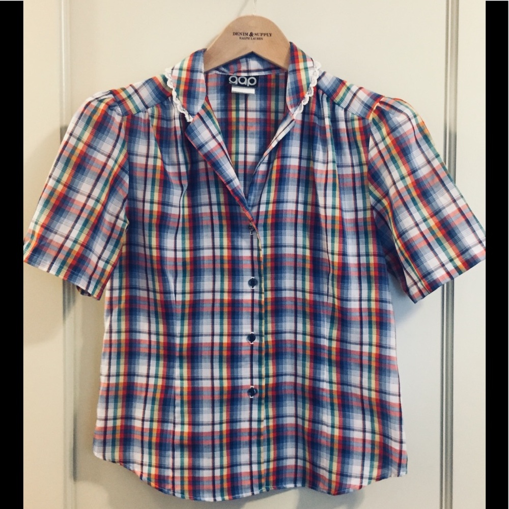 VINTAGE GAP plaid button up